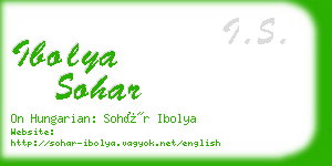 ibolya sohar business card